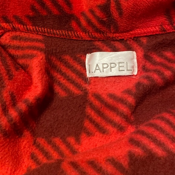 I. APPEL home Robe 👘 red fleece size M-L - Picture 6 of 16